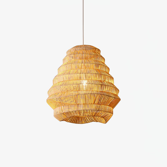 Bamboo Spiral Ceiling light fitting Pendant Lamp