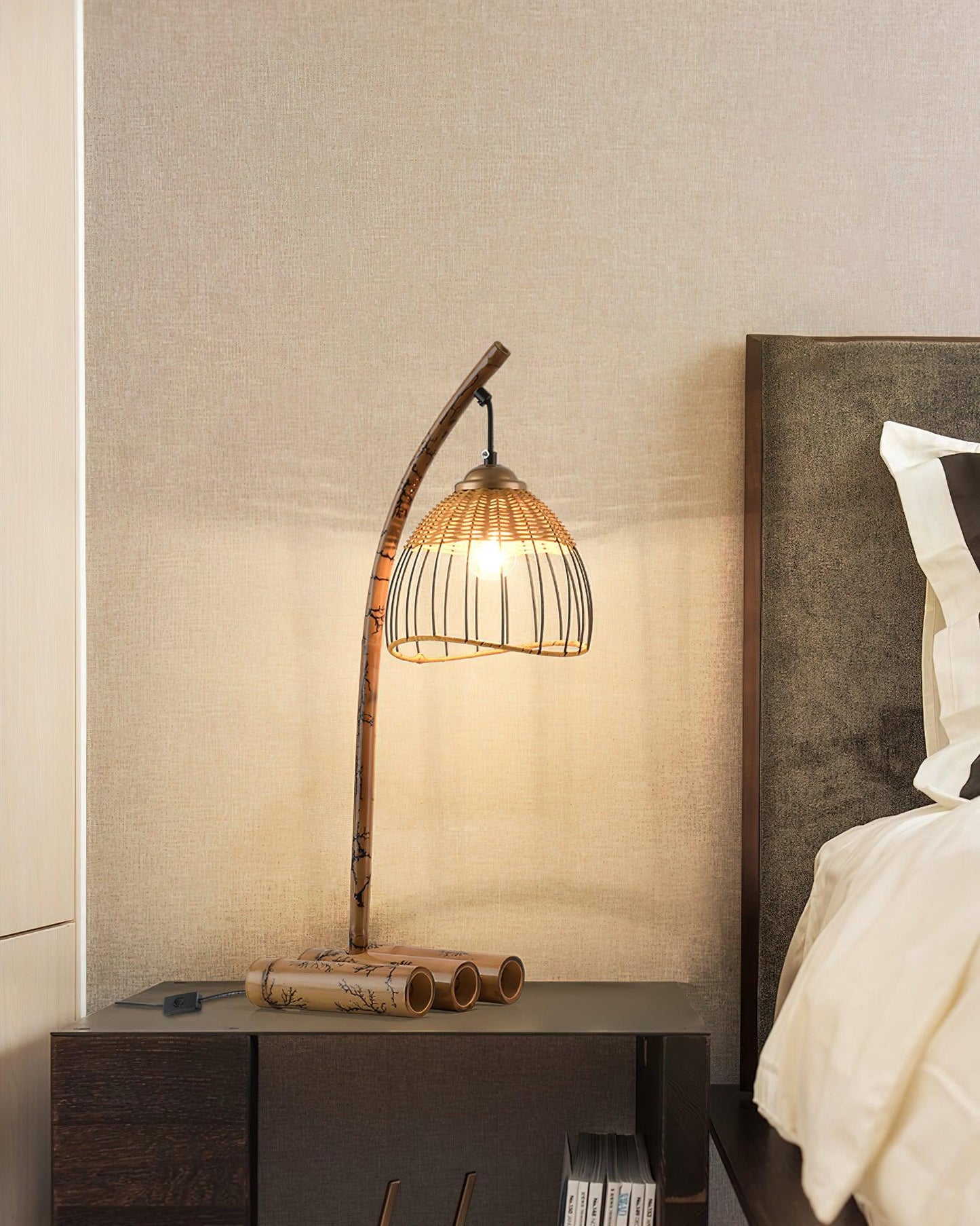 Bamboo Zen Nightstand lamp Table Lamp