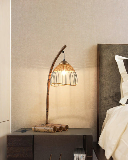 Bamboo Zen Nightstand lamp Table Lamp