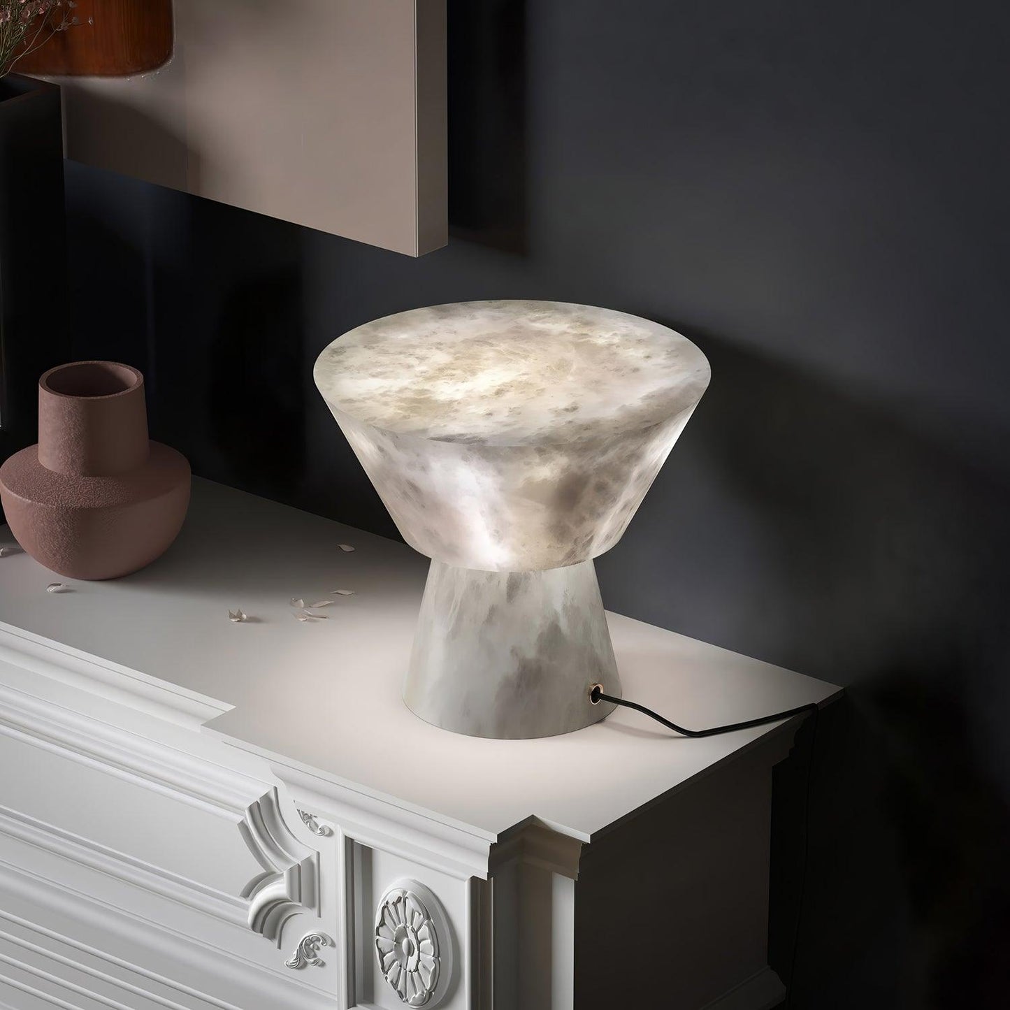 Beta Marble Side table lamp Table Lamp