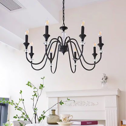 Noir Candelabra Electrolier Chandelier