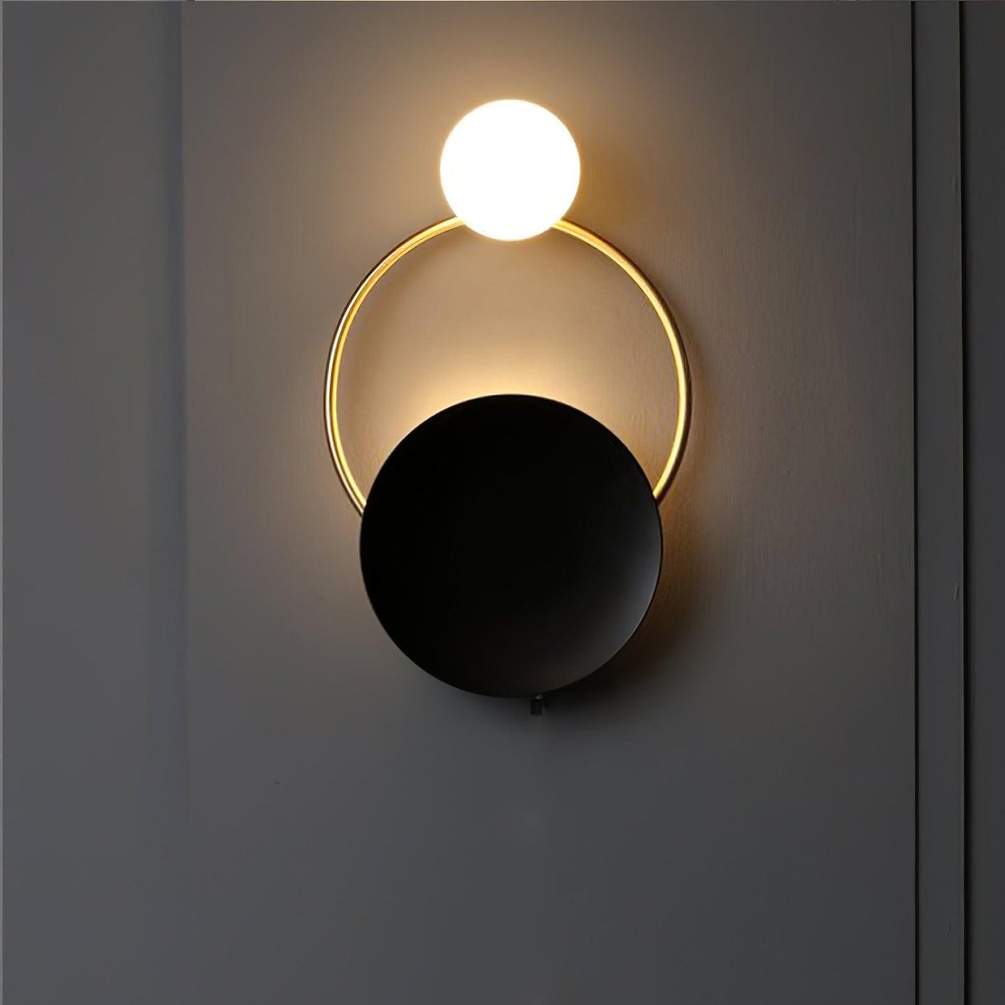 Black Circular Rings Lamp bracket Wall Lamp