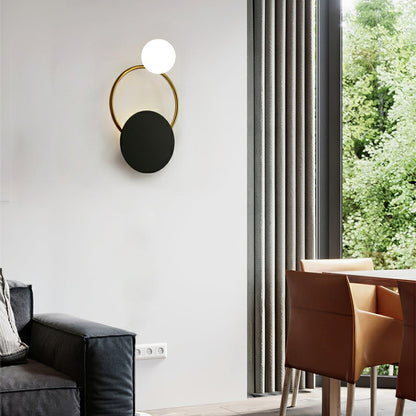 Black Circular Rings Lamp bracket Wall Lamp