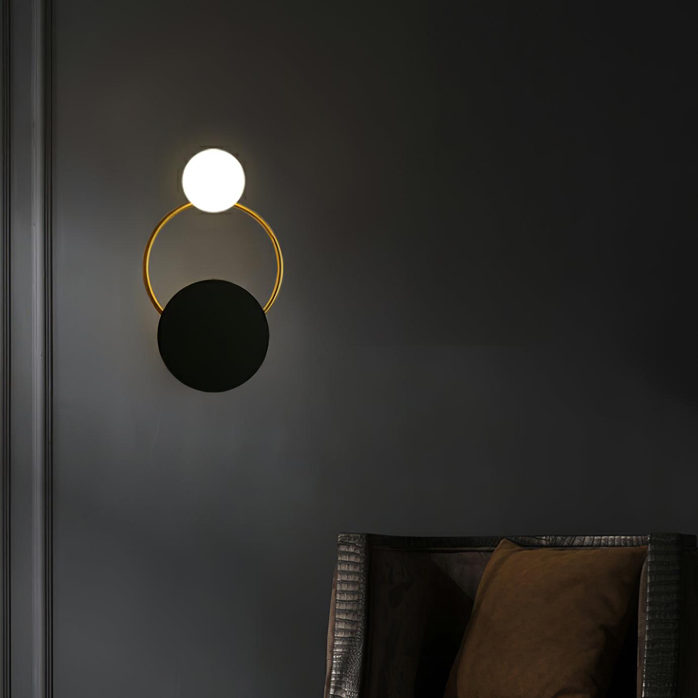 Black Circular Rings Lamp bracket Wall Lamp