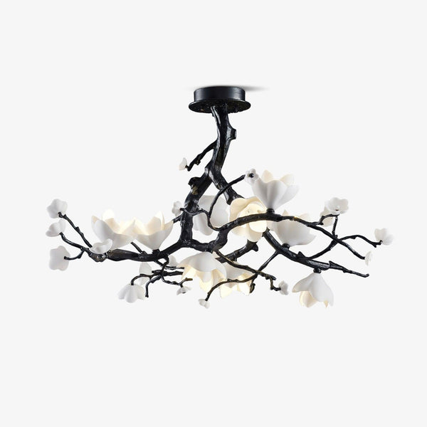 Black Copper Tree Crown Chandelier