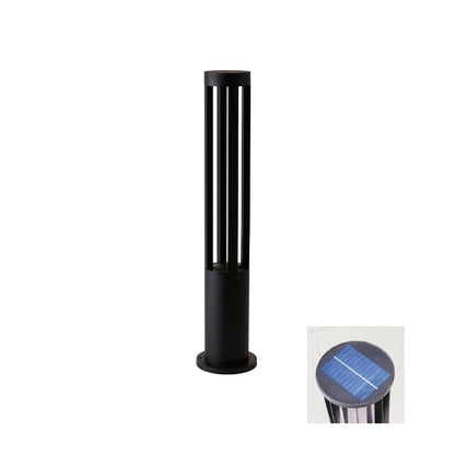 Black Cylindrical Solar Post light Outdoor Post Light