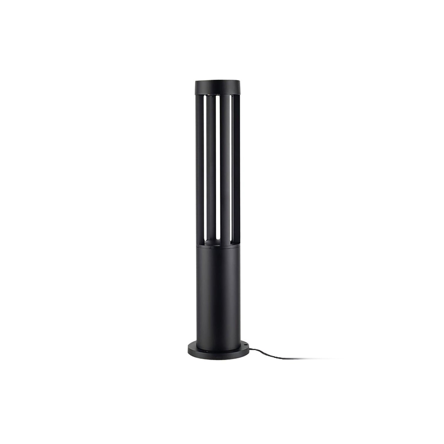 Black Cylindrical Garden Floodlight Outdoor Light