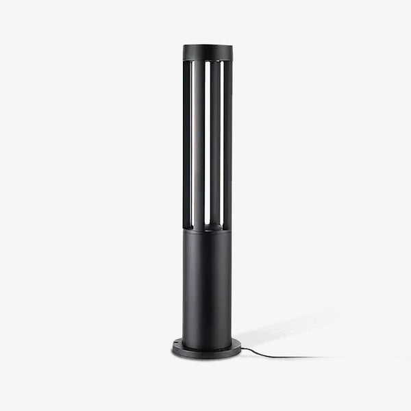 Black Cylindrical Garden Floodlight Outdoor Light