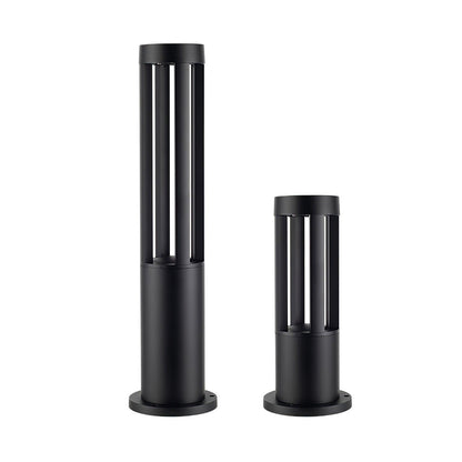 Black Cylindrical Garden Floodlight Outdoor Light