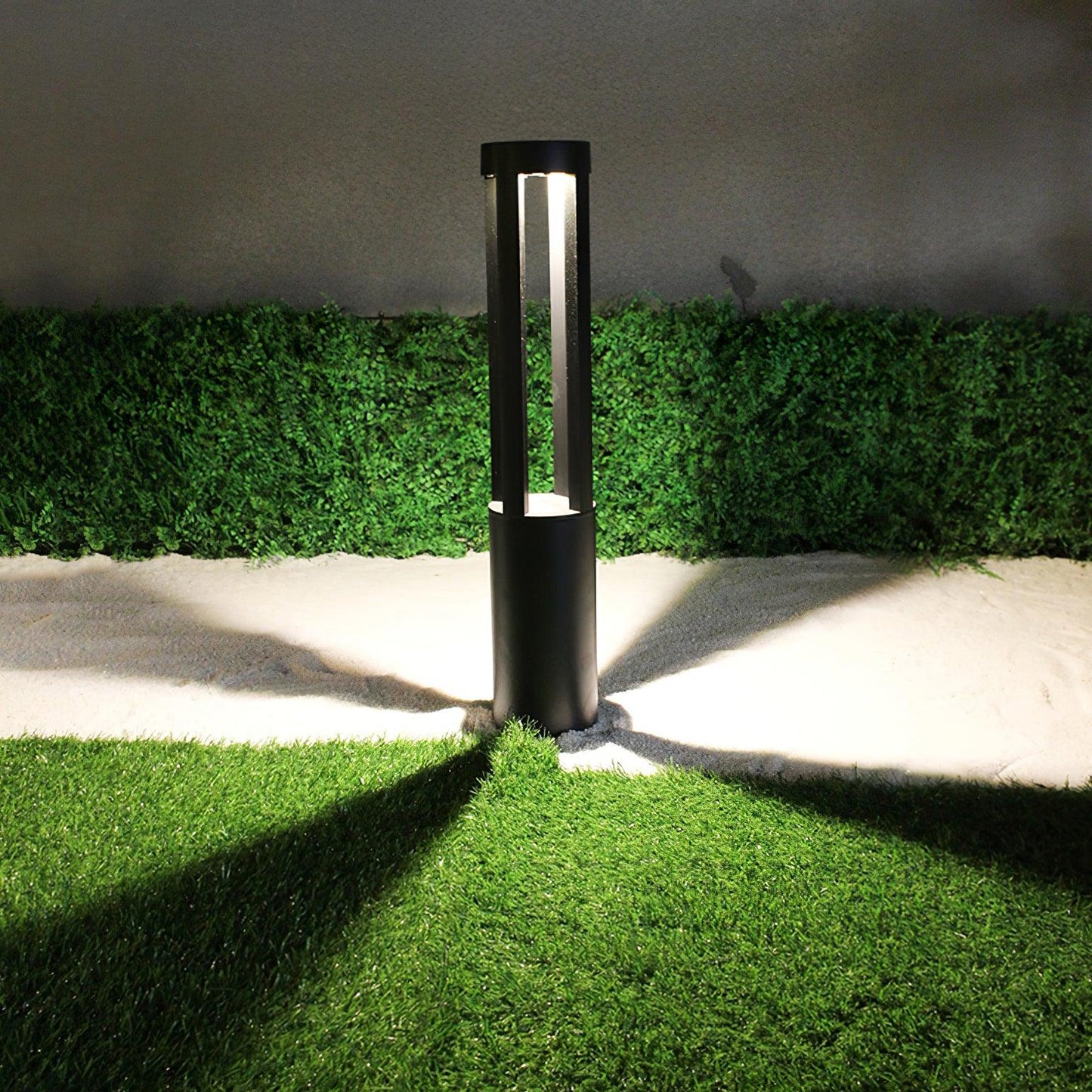 Black Cylindrical Garden Floodlight Outdoor Light