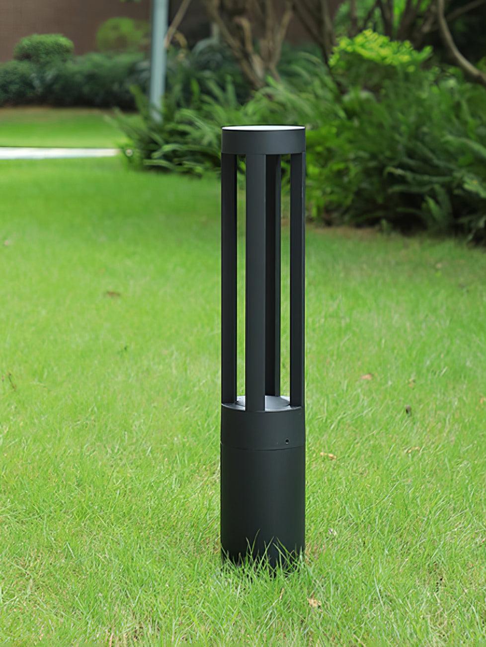 Black Cylindrical Garden Floodlight Outdoor Light