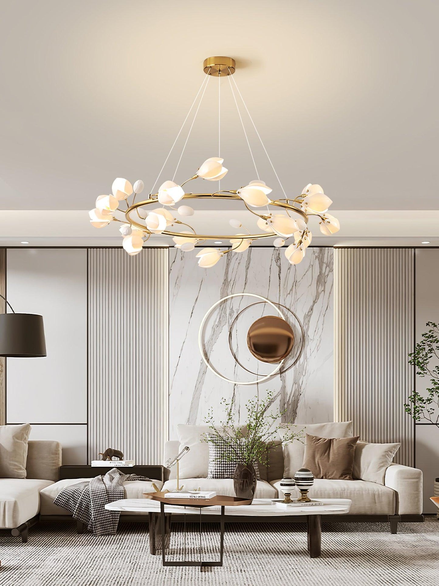 Porcelain Magnolia Pendant light Chandelier