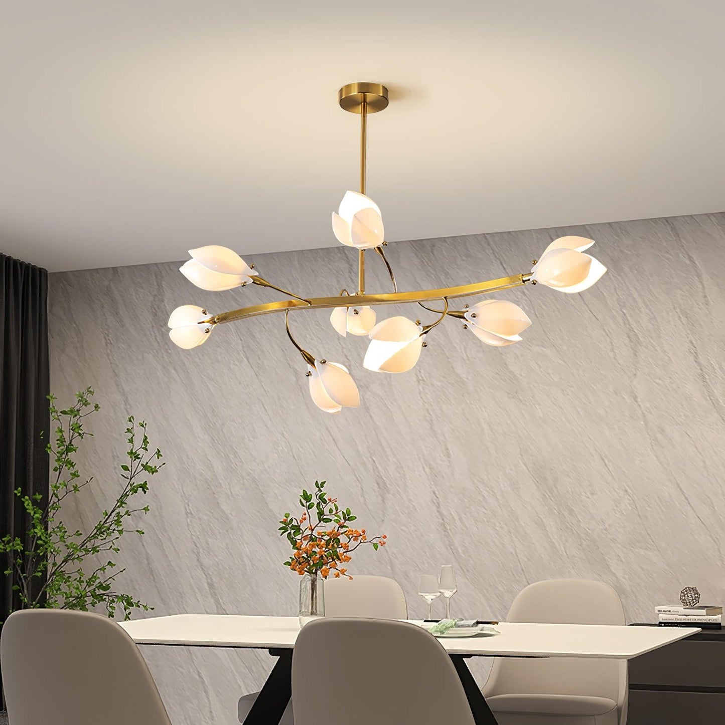 Porcelain Magnolia Pendant light Chandelier