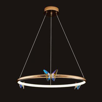 Blue Butterfly Electrolier Chandelier