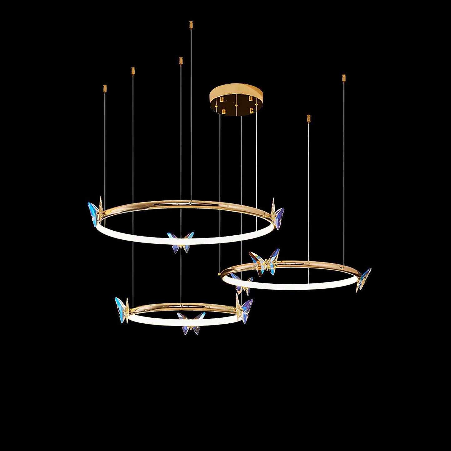 Blue Butterfly Electrolier Chandelier