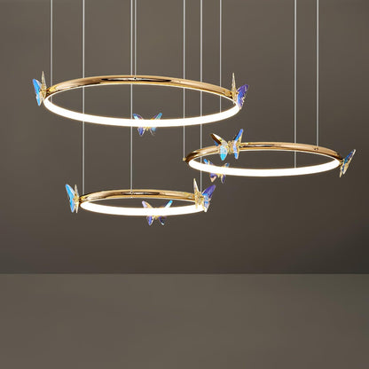 Blue Butterfly Electrolier Chandelier