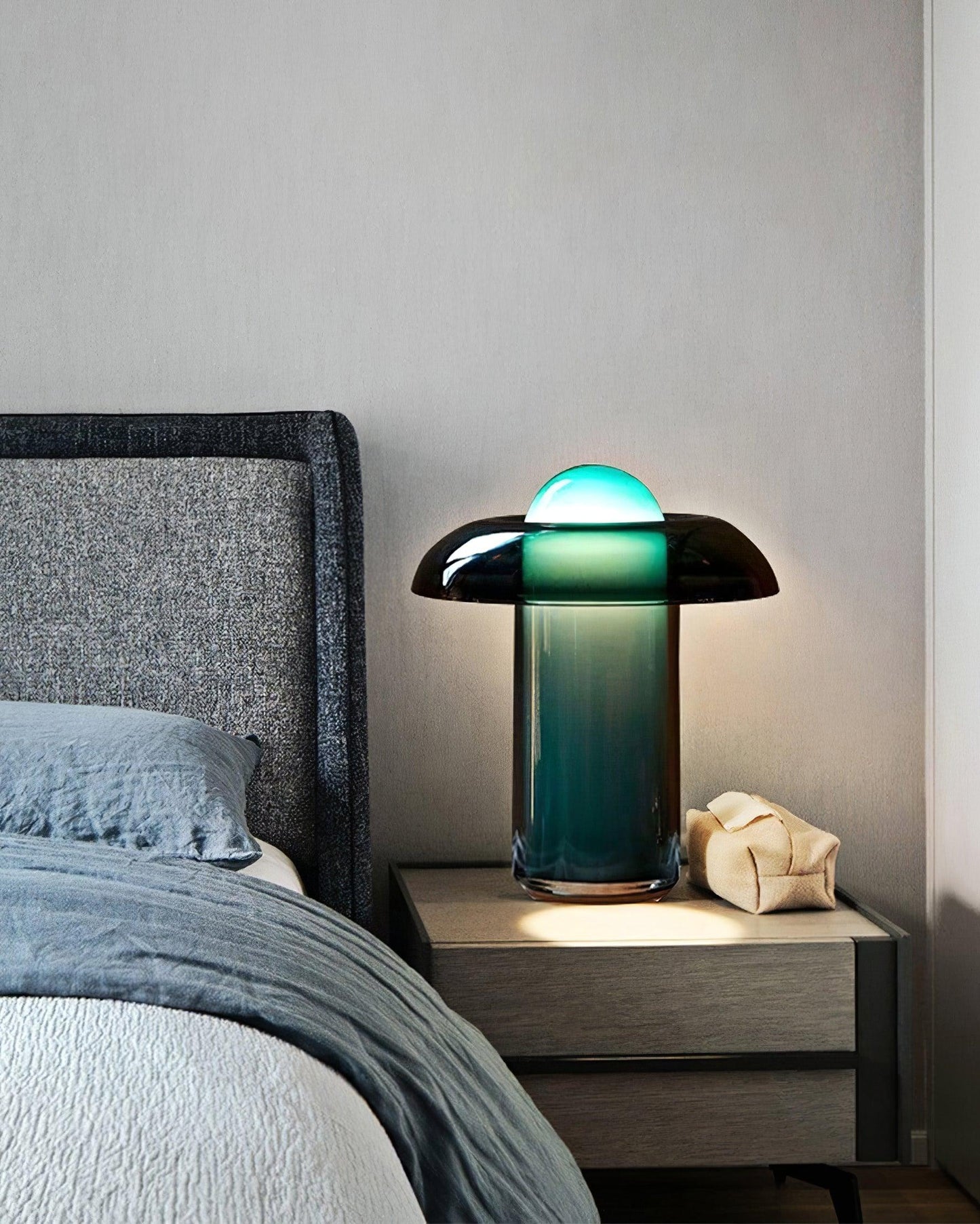 Glass Mushroom Nightstand lamp Table Lamp