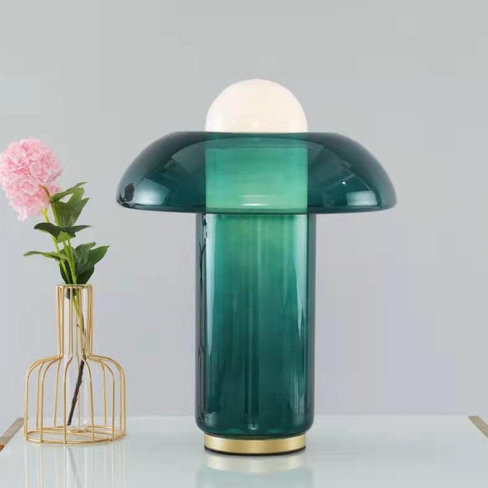 Glass Mushroom Nightstand lamp Table Lamp