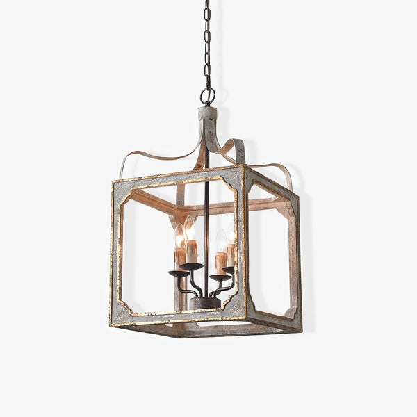 Boho Rustic Cube Ceiling fixture Chandelier