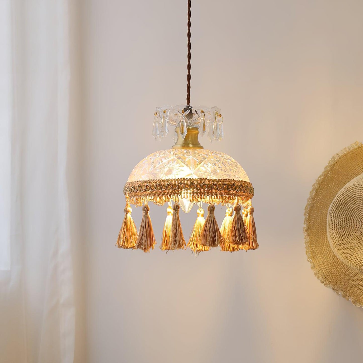 Bowl Tassel Ceiling light fitting Pendant Light