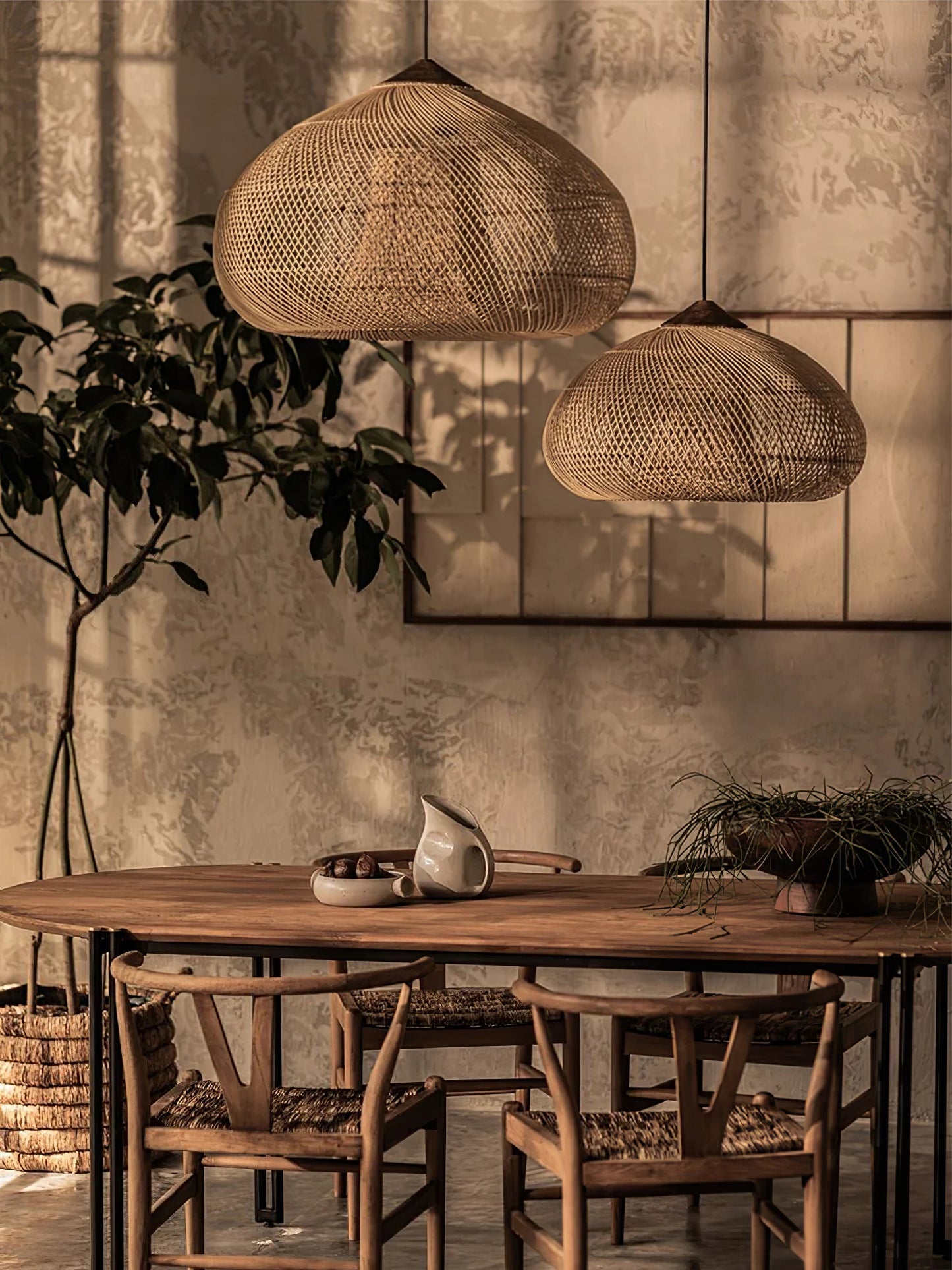 Braided Rattan Drop light Pendant Lamp