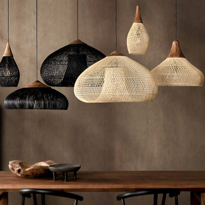 Braided Rattan Drop light Pendant Lamp