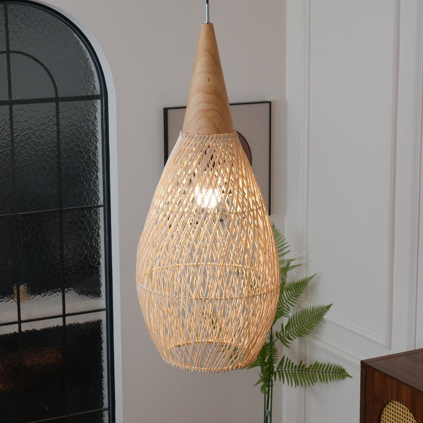 Braided Rattan Drop light Pendant Lamp