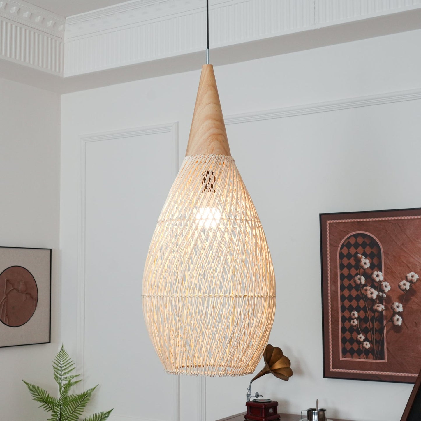 Braided Rattan Drop light Pendant Lamp