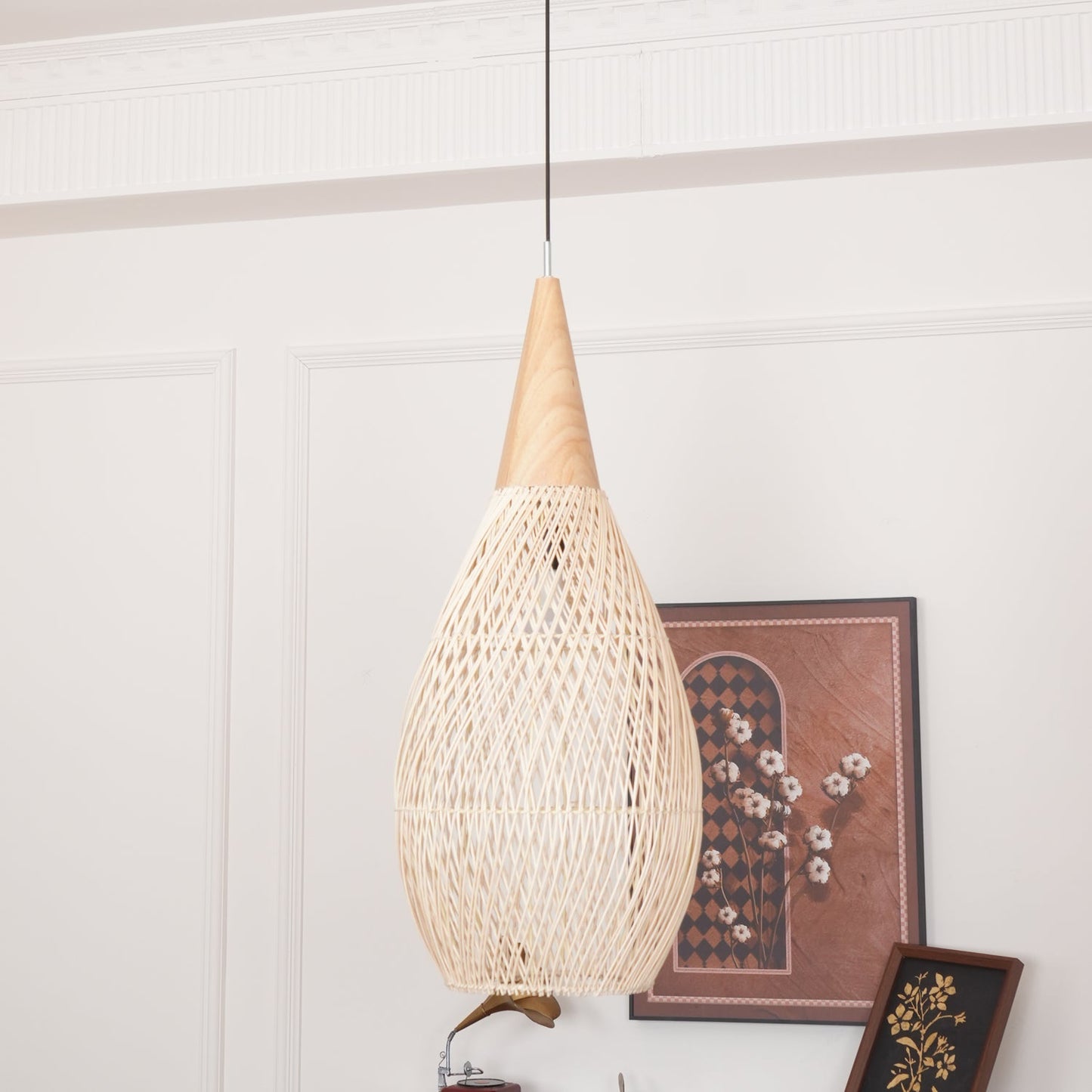 Braided Rattan Drop light Pendant Lamp