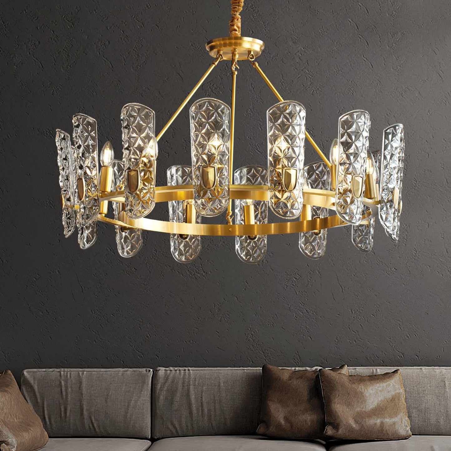 Brass Central Ceiling fixture Chandelier