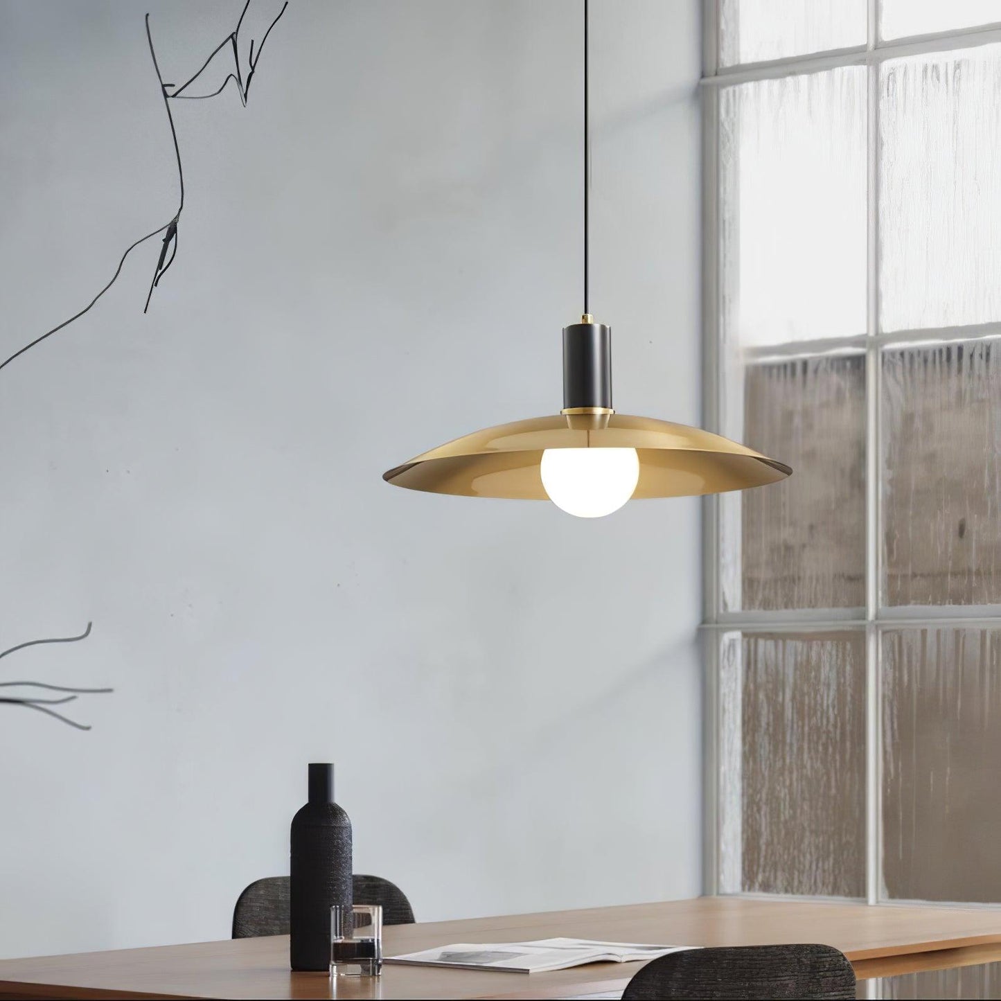 Brass Flared Houselight Pendant Lamp