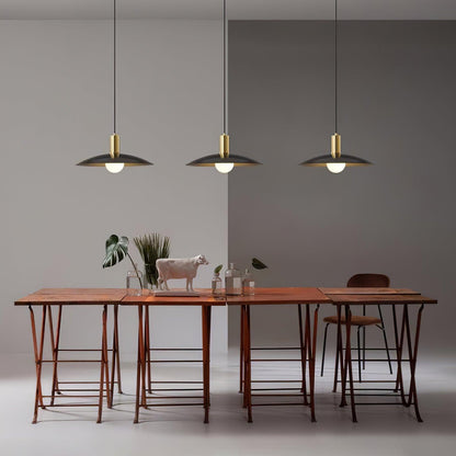 Brass Flared Houselight Pendant Lamp