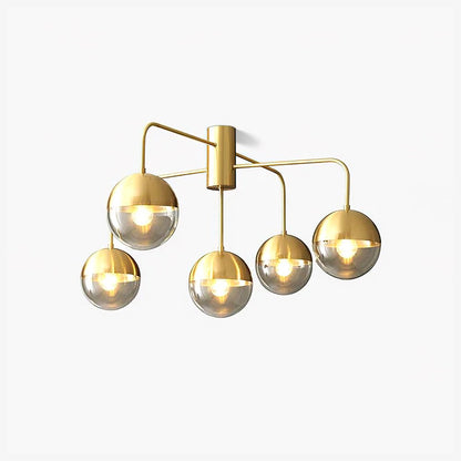 Brass Globulars Overhead fixture Ceiling Lamp