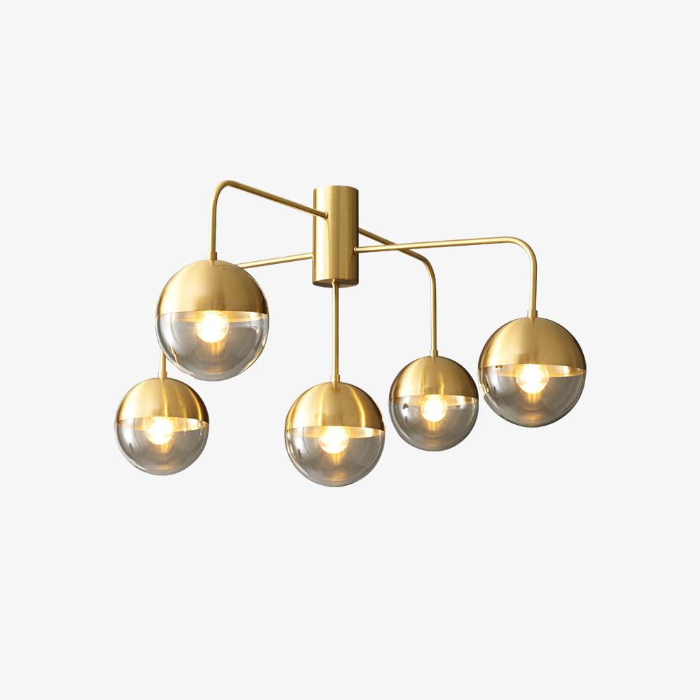 Brass Globulars Overhead fixture Ceiling Lamp