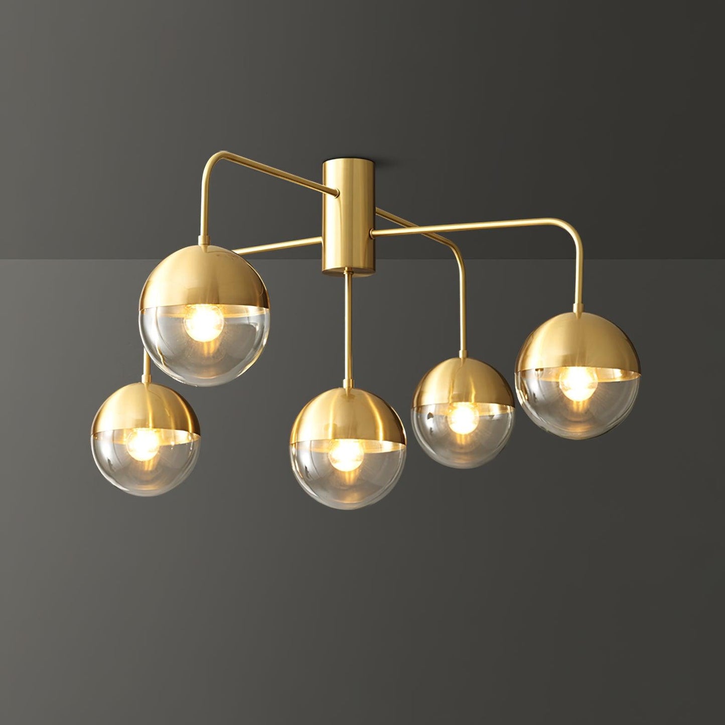 Brass Globulars Overhead fixture Ceiling Lamp