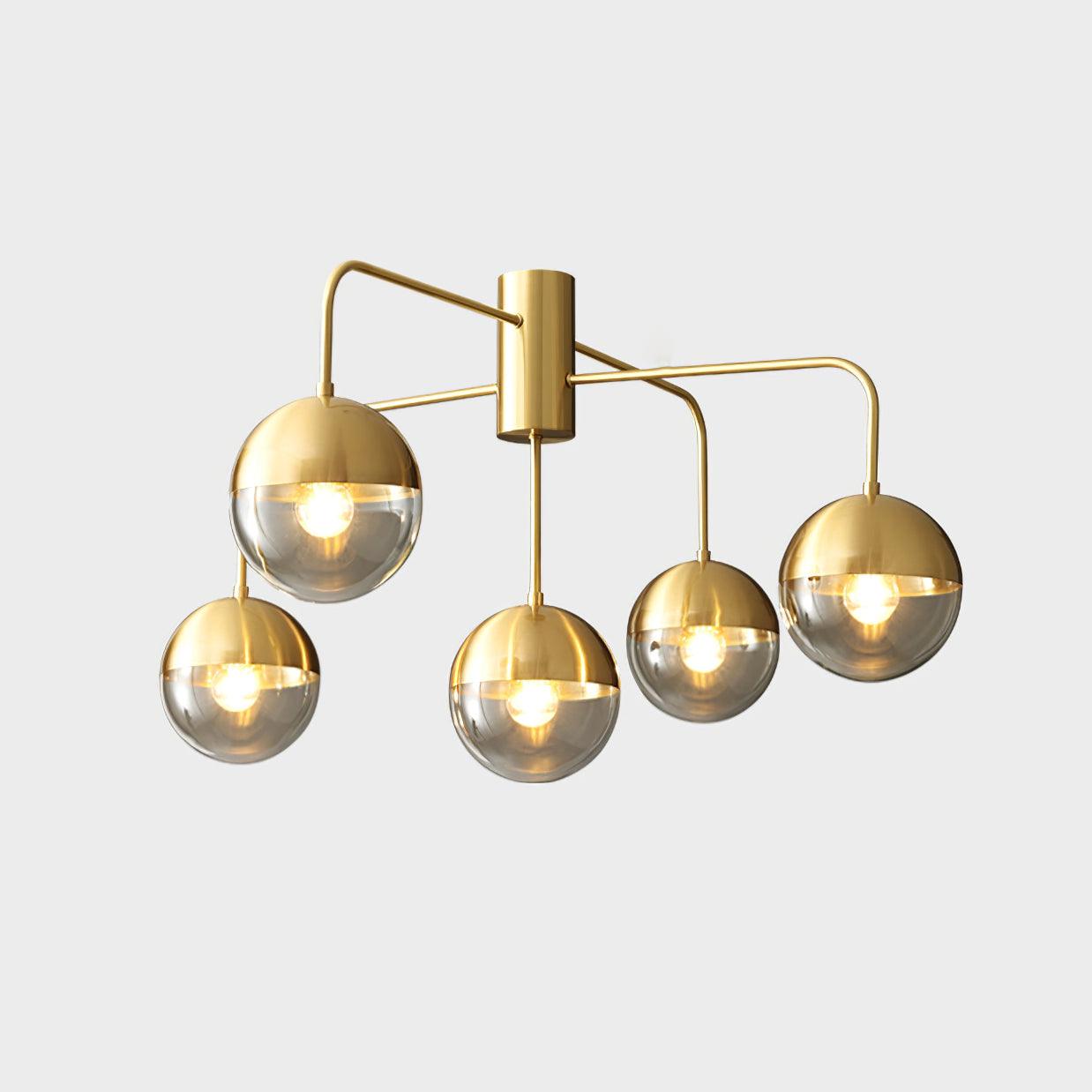 Brass Globulars Overhead fixture Ceiling Lamp