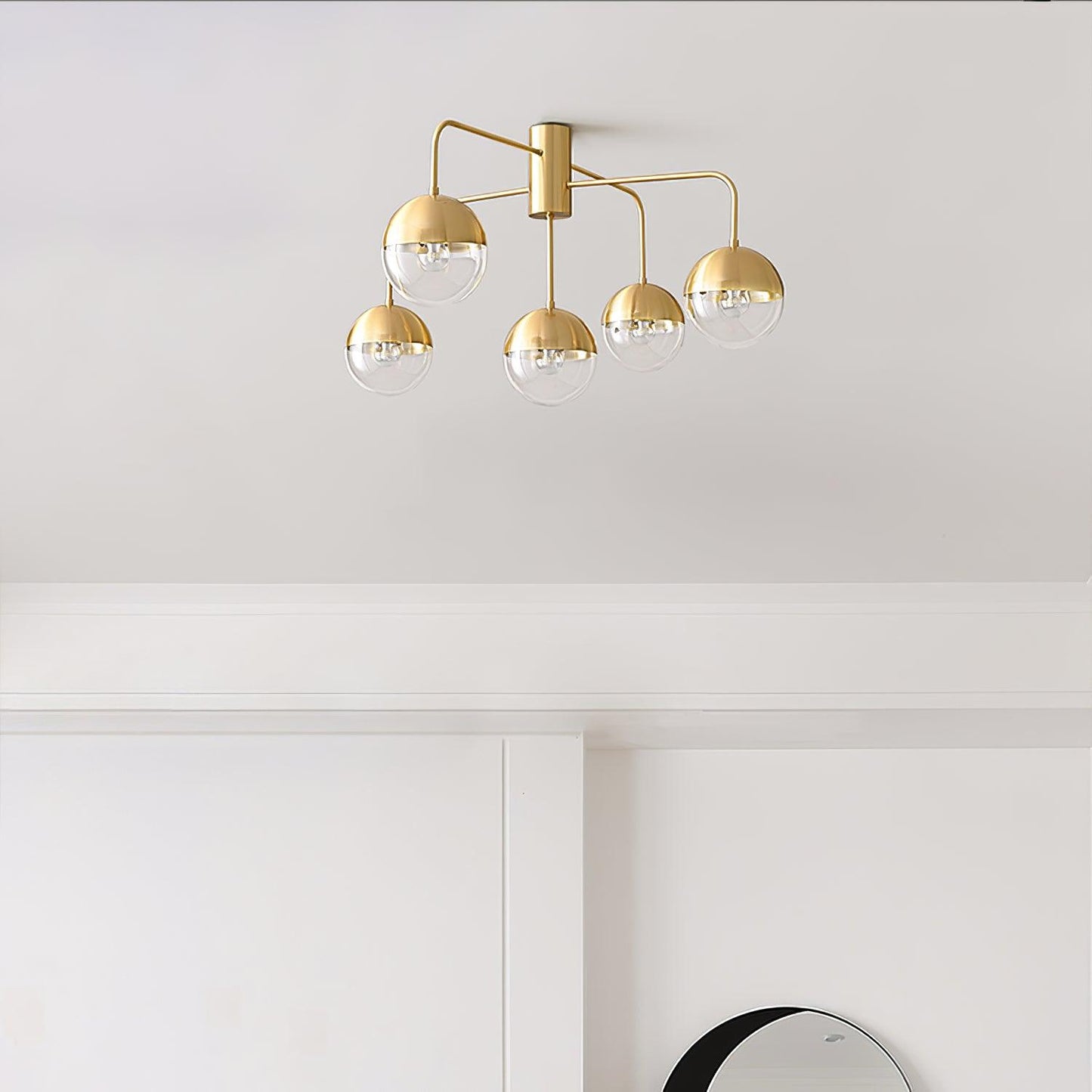 Brass Globulars Overhead fixture Ceiling Lamp