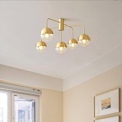 Brass Globulars Overhead fixture Ceiling Lamp