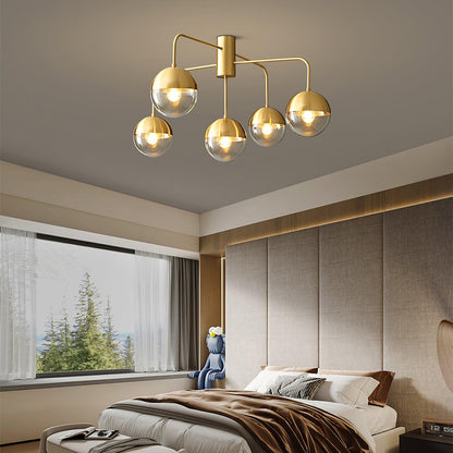 Brass Globulars Overhead fixture Ceiling Lamp