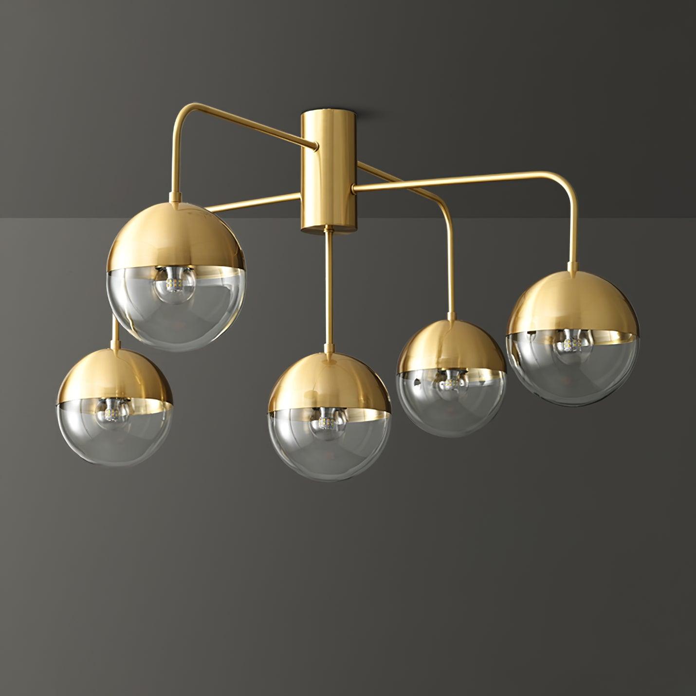 Brass Globulars Overhead fixture Ceiling Lamp