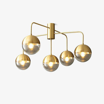 Brass Globulars Overhead fixture Ceiling Lamp