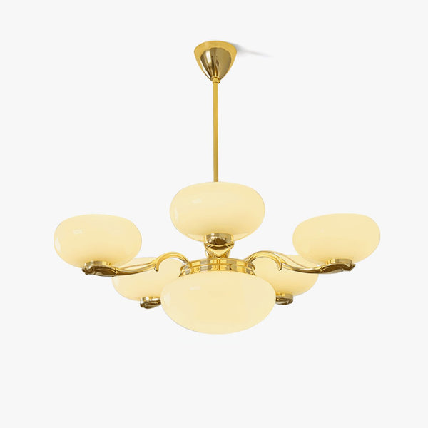 Brass Radiance Orb Gasolier Chandelier