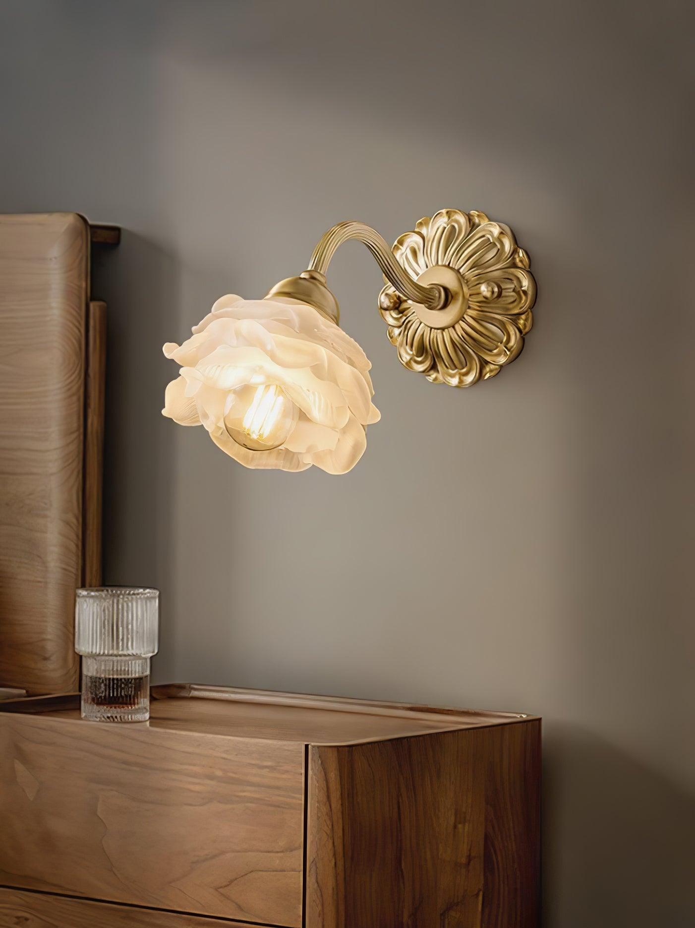 Brass Rose Wall light Wall Light