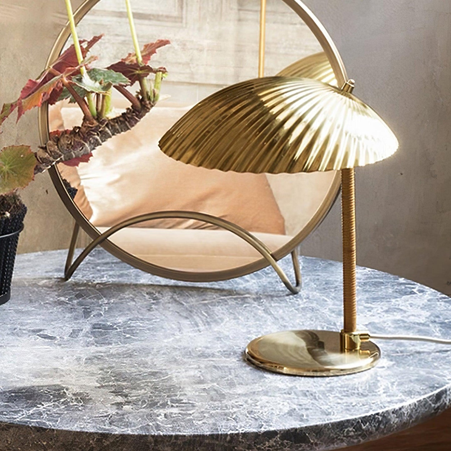 Brass Shell Nightstand lamp Table Lamp