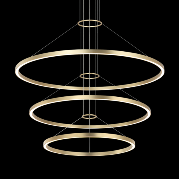 Chandelier, 3-Light, LED, Brushed Gold, 40"W (C30896BG 3060NNY)