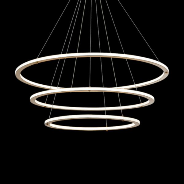 Chandelier, 3-Light, LED, Black, 123"H (C66196BG 3060NMR)