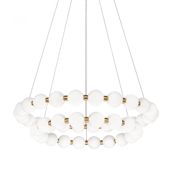 Chandelier, 1-Light, Oxidized Gold, Frosted Glass Shade, 148"H (C83457OG 305XTVD)