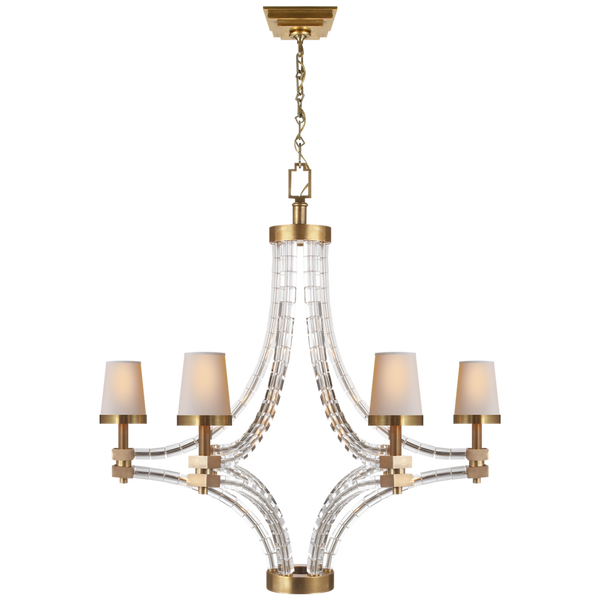 Chandelier, 6-Light, Antique Burnished Brass, 34.5"W (CHC 1530AB-NP 25P74)