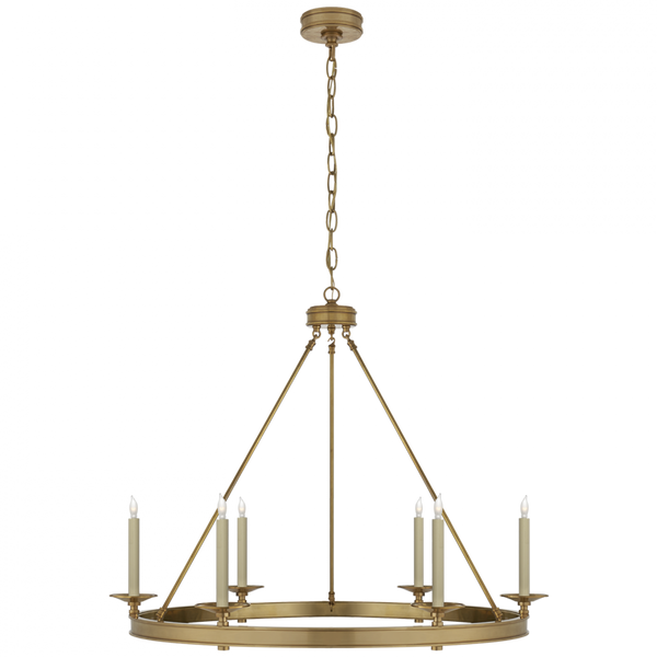 Chandelier, 6-Light, Antique Burnished Brass, 36"W (CHC 1601AB CHPKU)