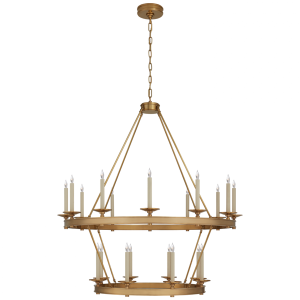 Chandelier, 20-Light, Antique Burnished Brass, 43.25"W (CHC 1607AB CTWKL)